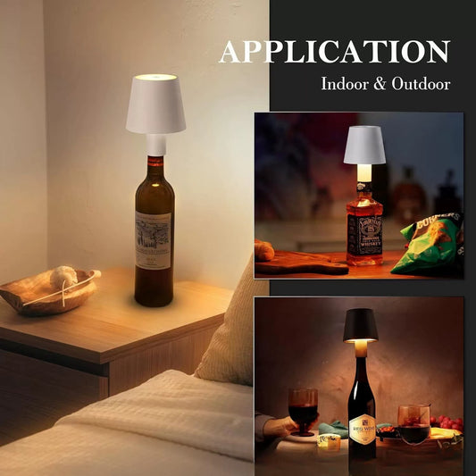 Wine bottle lamp, restaurant bar lamp, ambient lamp, bedroom mushroom lamp, gift night light